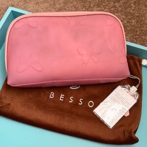 Besso Pink Butterfly W/ Brown Velvet Pouch - New